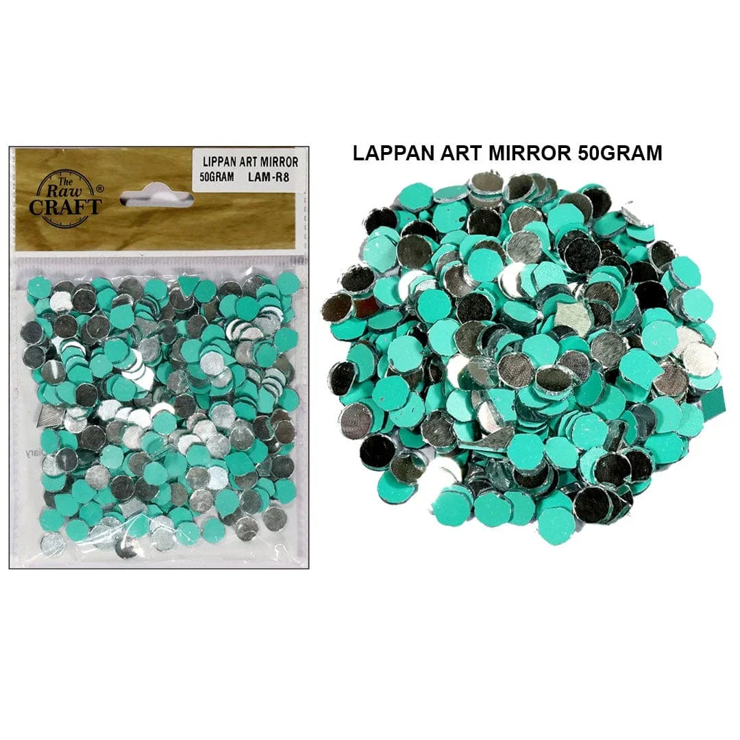 Ravrai Craft - Mumbai Branch Craft Lippan Art Mirror 50g (circle)