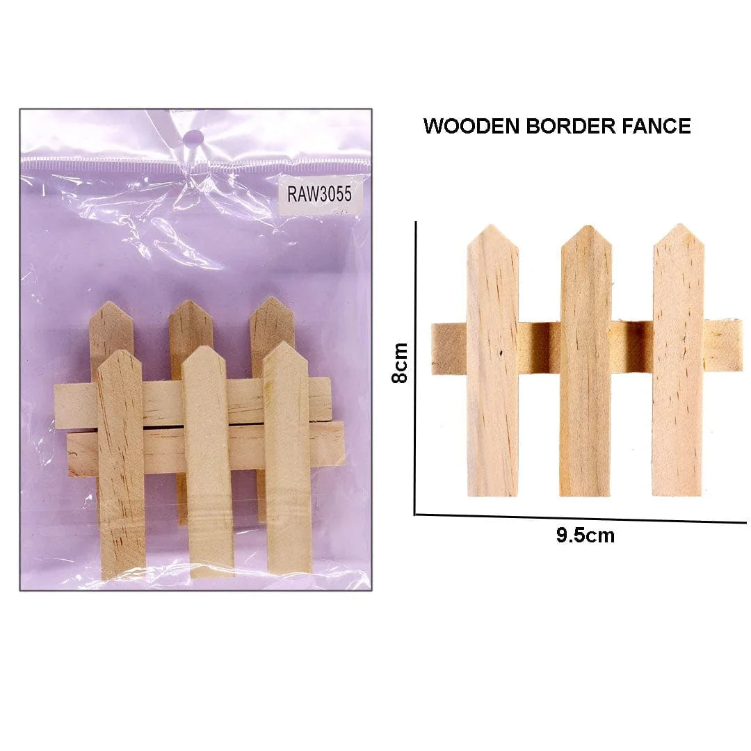 Ravrai Craft - Mumbai Branch Craft Wooden Border Fence | 8*9.5cm