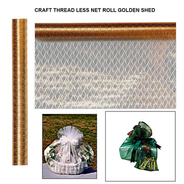Ravrai Craft - Mumbai Branch Decoration Supplies Golden Thread Less Net Roll