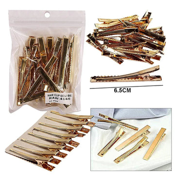 Ravrai Craft - Mumbai Branch Hairclip METAL HAIR CLIP GOLD BIG 20PCS RAW4146