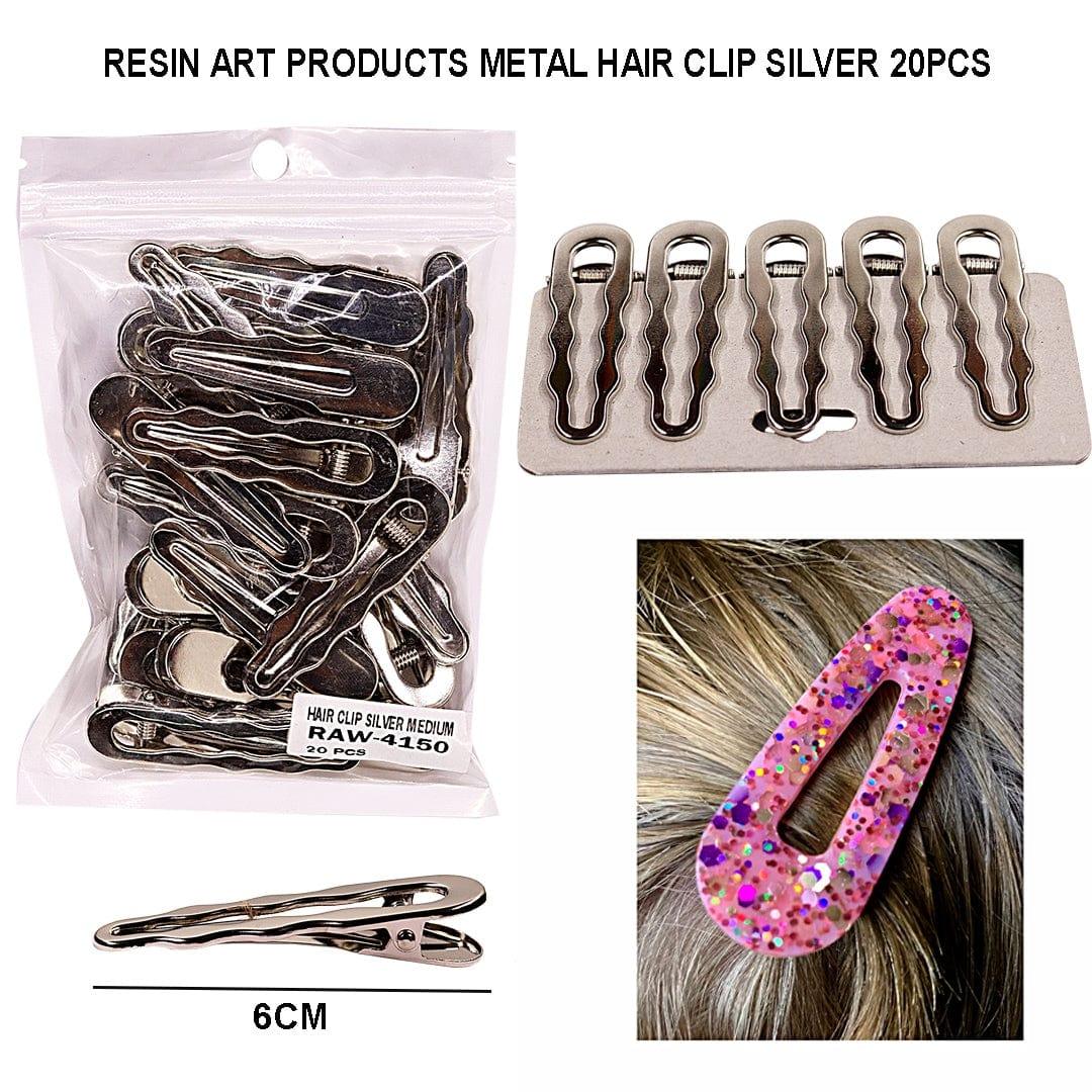 Ravrai Craft - Mumbai Branch Hairclip METAL HAIR CLIP SILVER 20PCS RAW4150
