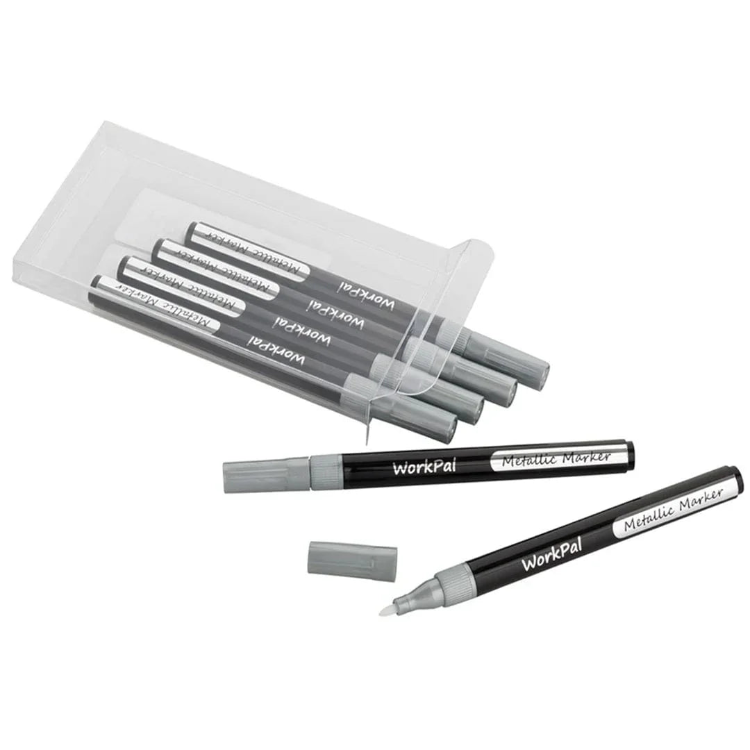 Ravrai Craft - Mumbai Branch Highlighters & Markers Mettalic Marker Set| Silver | 6pcs