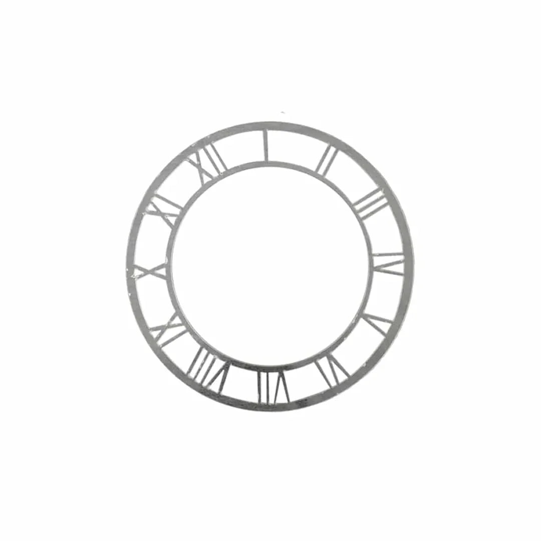 Ravrai Craft - Mumbai Branch Make your own Clock Acrylic Cutout Roman Clock 6Inch Silver