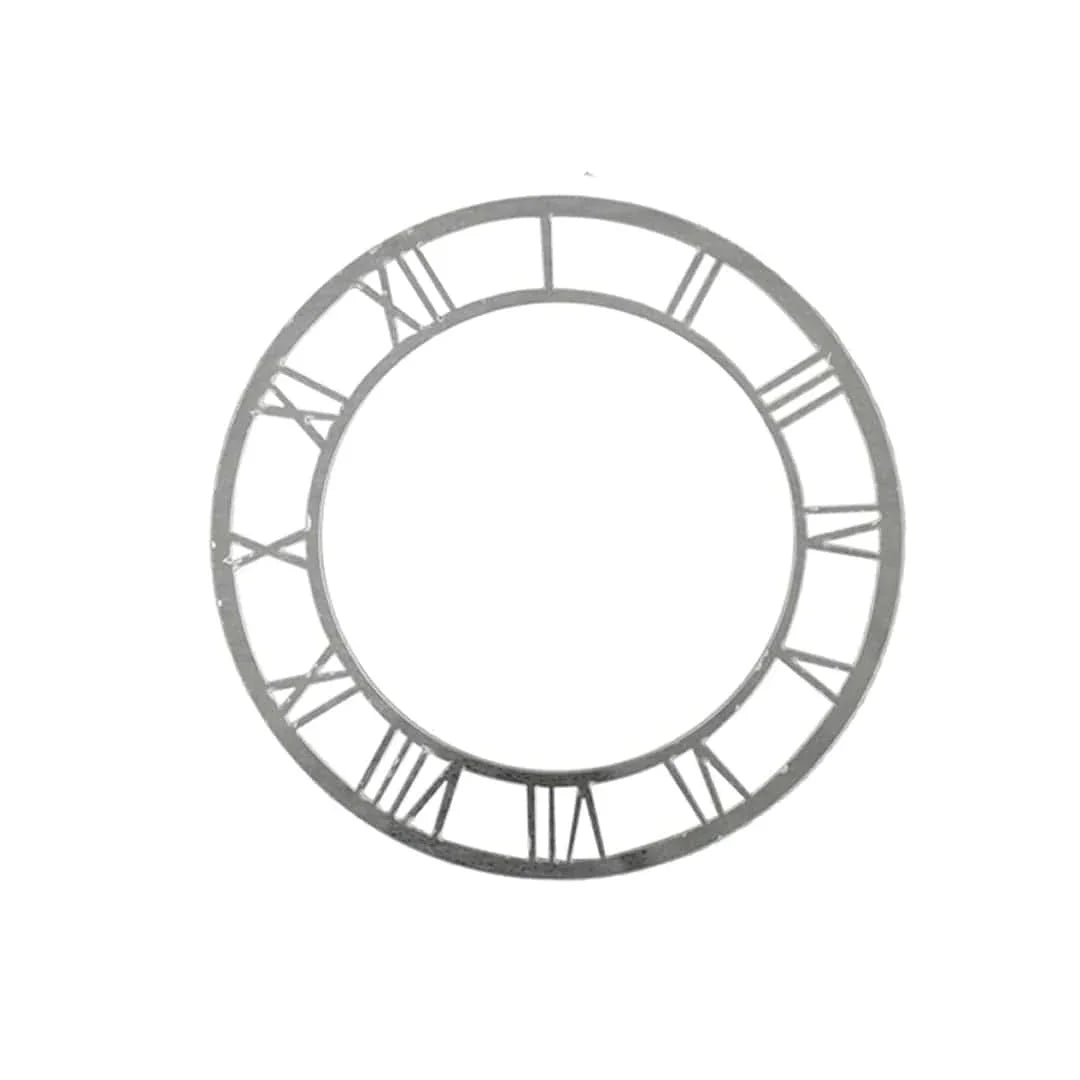 Ravrai Craft - Mumbai Branch Make your own Clock Acrylic Cutout Roman Clock 8Inch Silver
