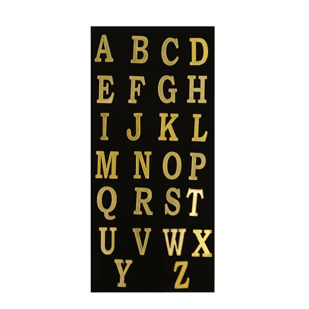 Ravrai Craft - Mumbai Branch Make your own Clock Golden Alphabet Letter Acrylic Cutouts - 26-Piece Set of 1-Inch Decorative Accent Pieces