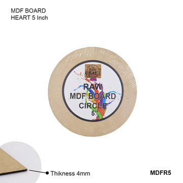 Ravrai Craft - Mumbai Branch MDF & wooden Crafts MDF CUTOUT ROUND 5INCH MDFR5