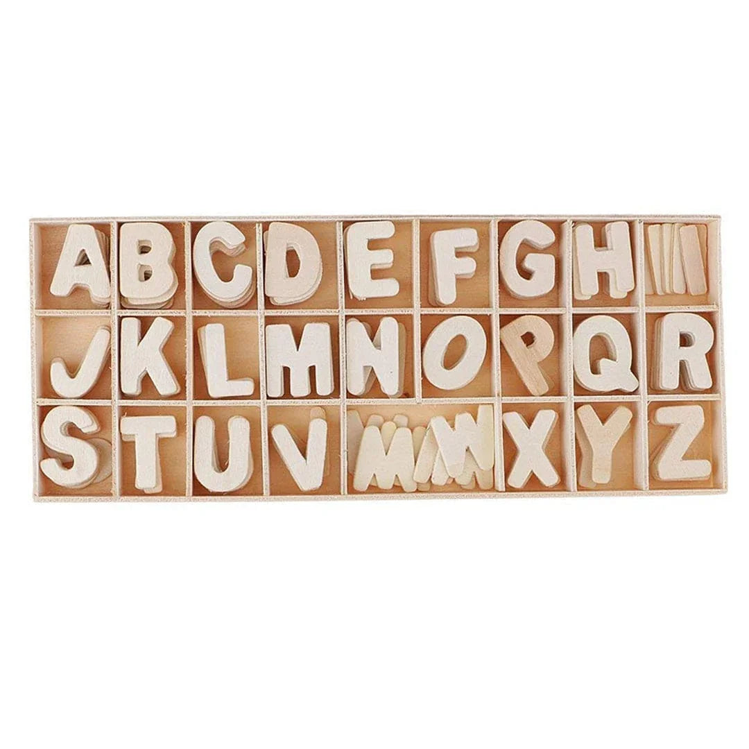 Ravrai Craft - Mumbai Branch MDF & wooden Crafts Wooden Alphabet Medium White