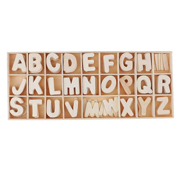 Ravrai Craft - Mumbai Branch MDF & wooden Crafts Wooden Alphabet Medium White