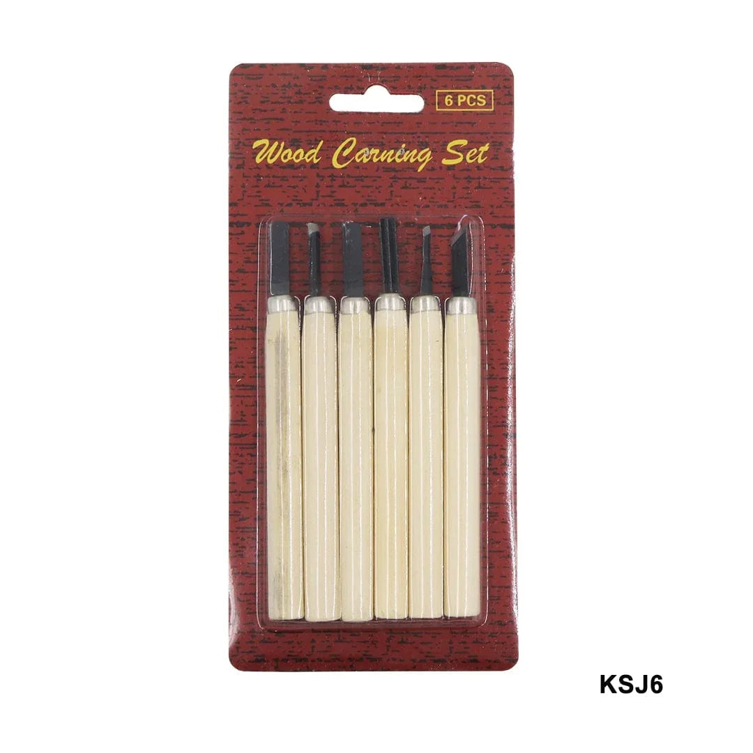 Ravrai Craft - Mumbai Branch MDF & wooden Crafts Wooden Carving Set 6Pcs