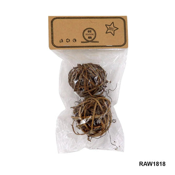 Ravrai Craft - Mumbai Branch MDF & wooden Crafts Wooden Craft Round Balls 2Pcs
