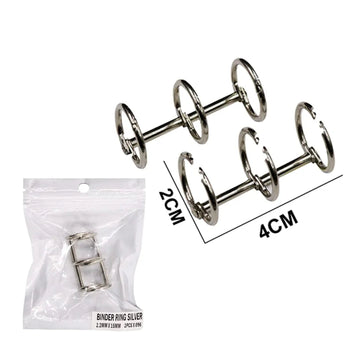 Ravrai Craft - Mumbai Branch Metal Binder Ring Copy of Binder Ring | Metal Book Rings |Silver Colour |19Mm| 2Pcs
