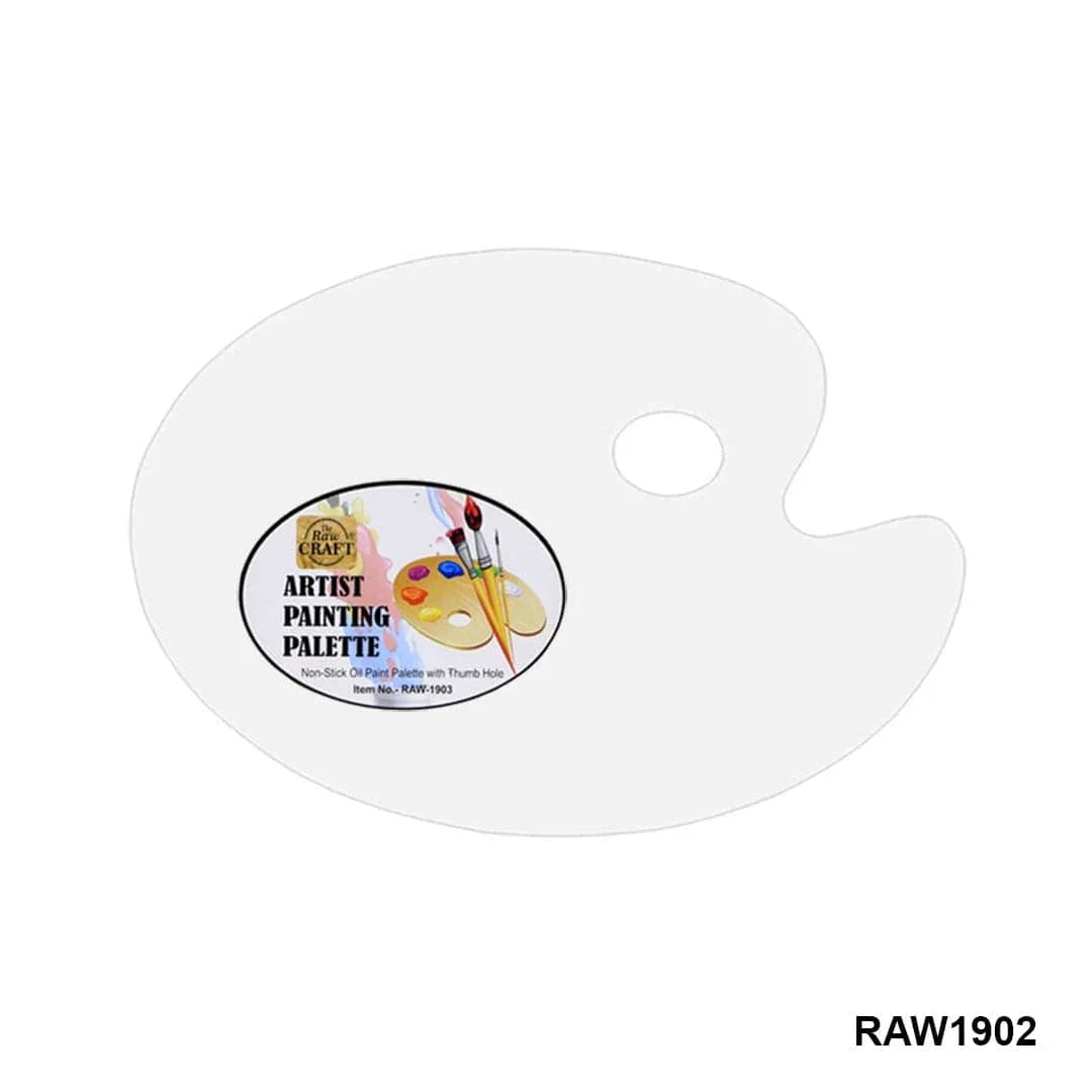 Ravrai Craft - Mumbai Branch paint tools The Artist's Perfect Companion - Painting Palette Oval 25 x 15cms Raw-1902
