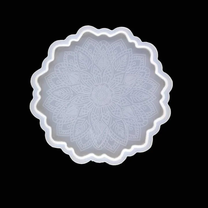 Ravrai Craft - Mumbai Branch Resin Mould Resin Silicone Mould Mandala Coaster 4 Inch Raws-010