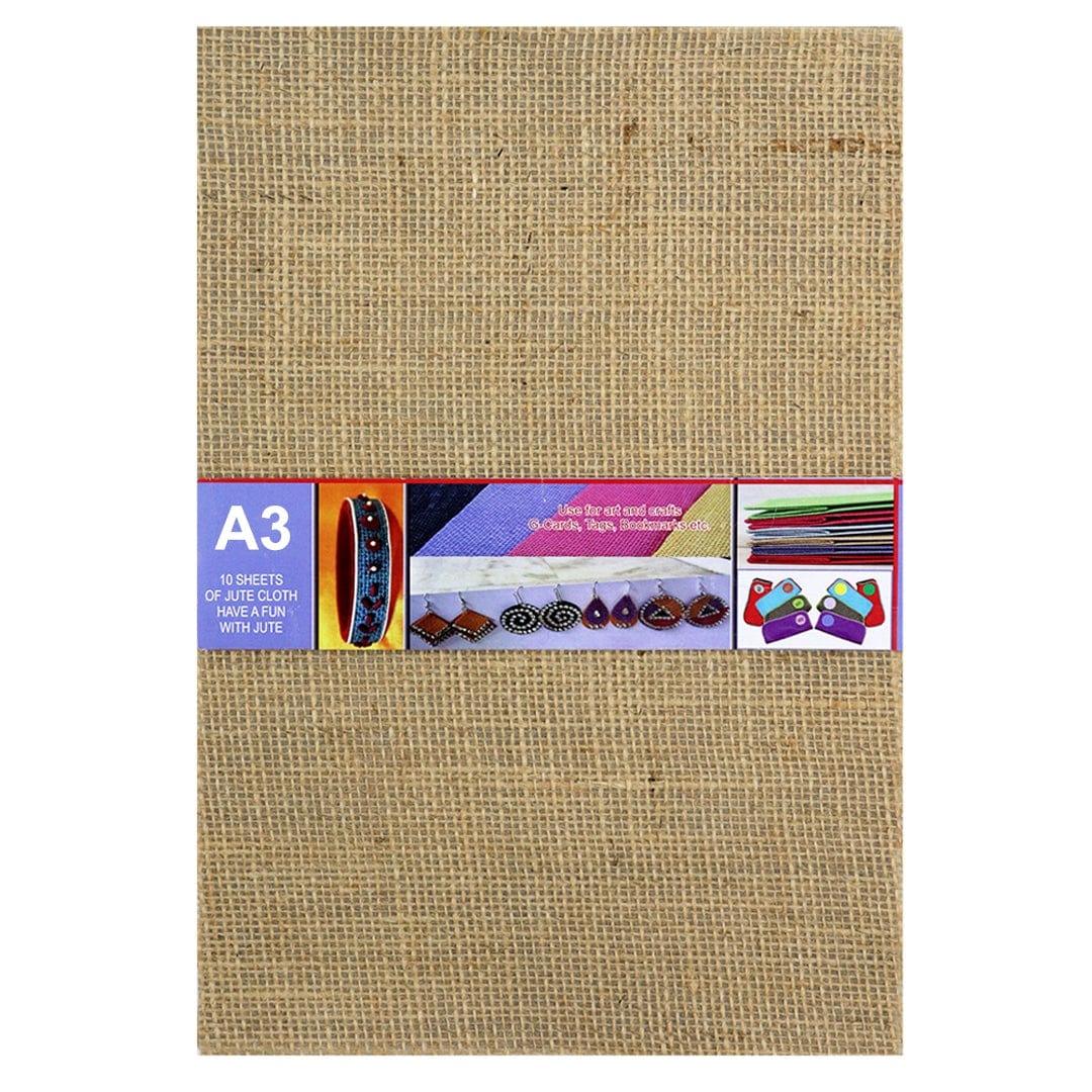 Ravrai Craft - Mumbai Branch School Project A3 Natural Plain Jute Sheets (set of 10)