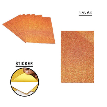 Ravrai Craft - Mumbai Branch School Project A4 Sticker Foam Sheet (Orange)