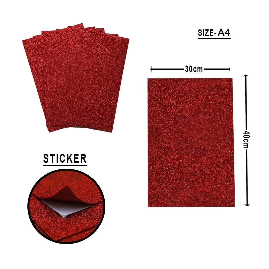 Ravrai Craft - Mumbai Branch School Project A4 Sticker Foam Sheet (RED)