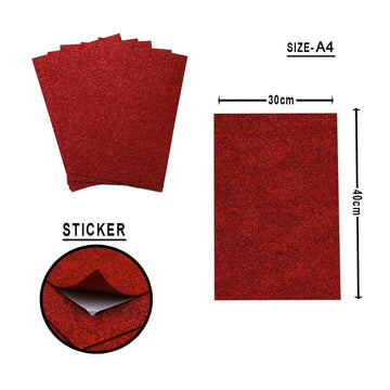 Ravrai Craft - Mumbai Branch School Project A4 Sticker Foam Sheet (RED)