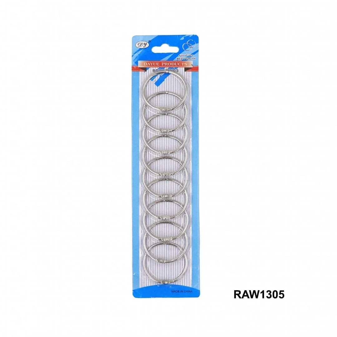 Ravrai Craft - Mumbai Branch Stationery Book Ring Card Set - 38mm, 9 Pieces for Organizing and Securing Documents