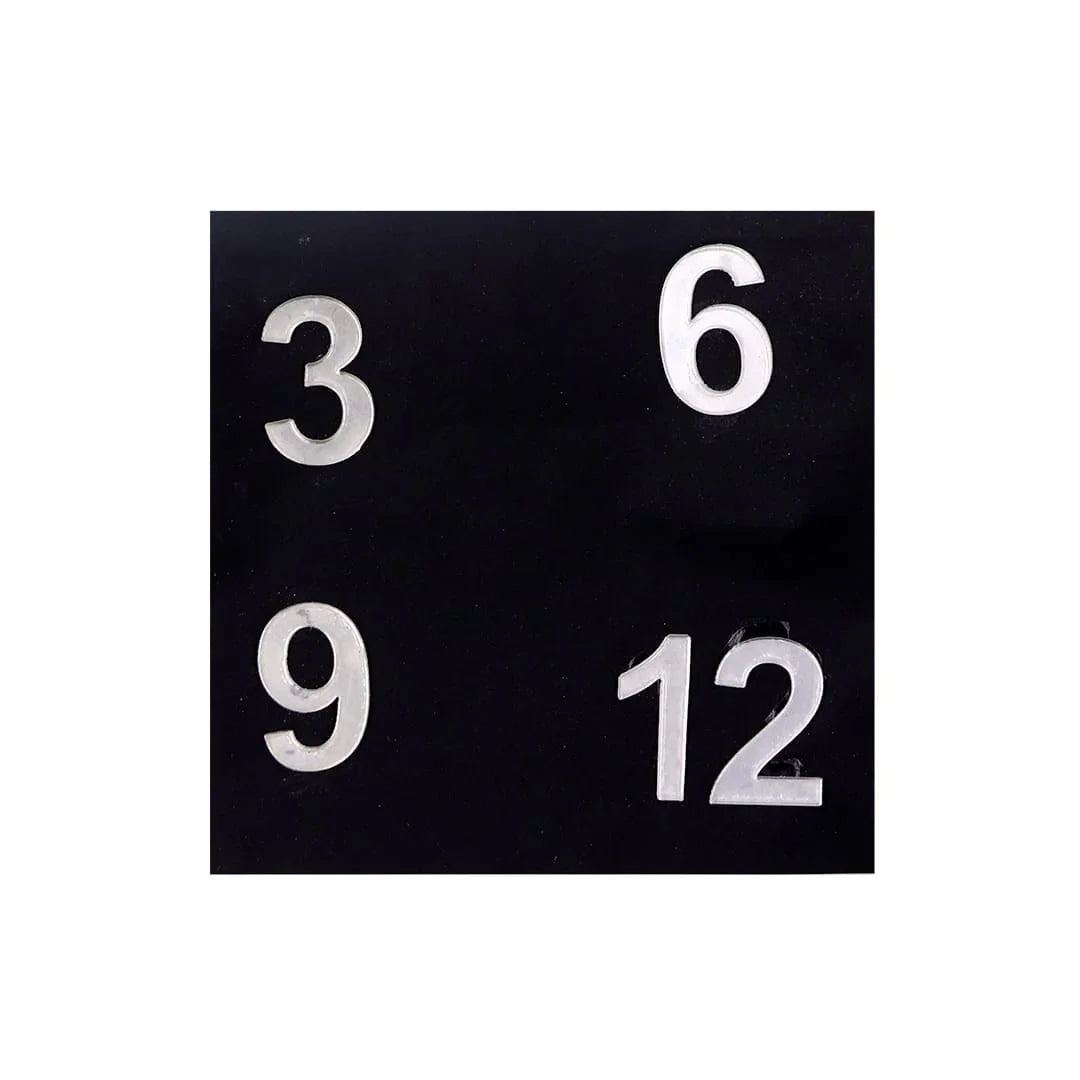 Ravrai Craft - Mumbai Branch Stencils & More PrecisionSlice™ Acrylic Cutting Number Letter Set: Silver Sparkle (8 inches, Set of 4)