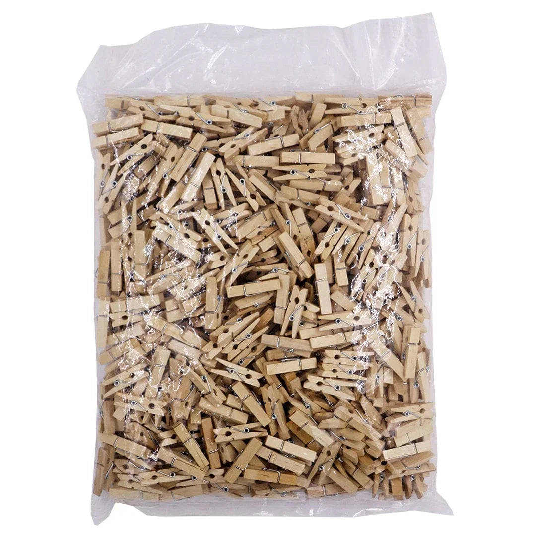 Ravrai Craft - Mumbai Branch wooden clips Big Wooden Plain Clips(4.5Cm 500Pcs)