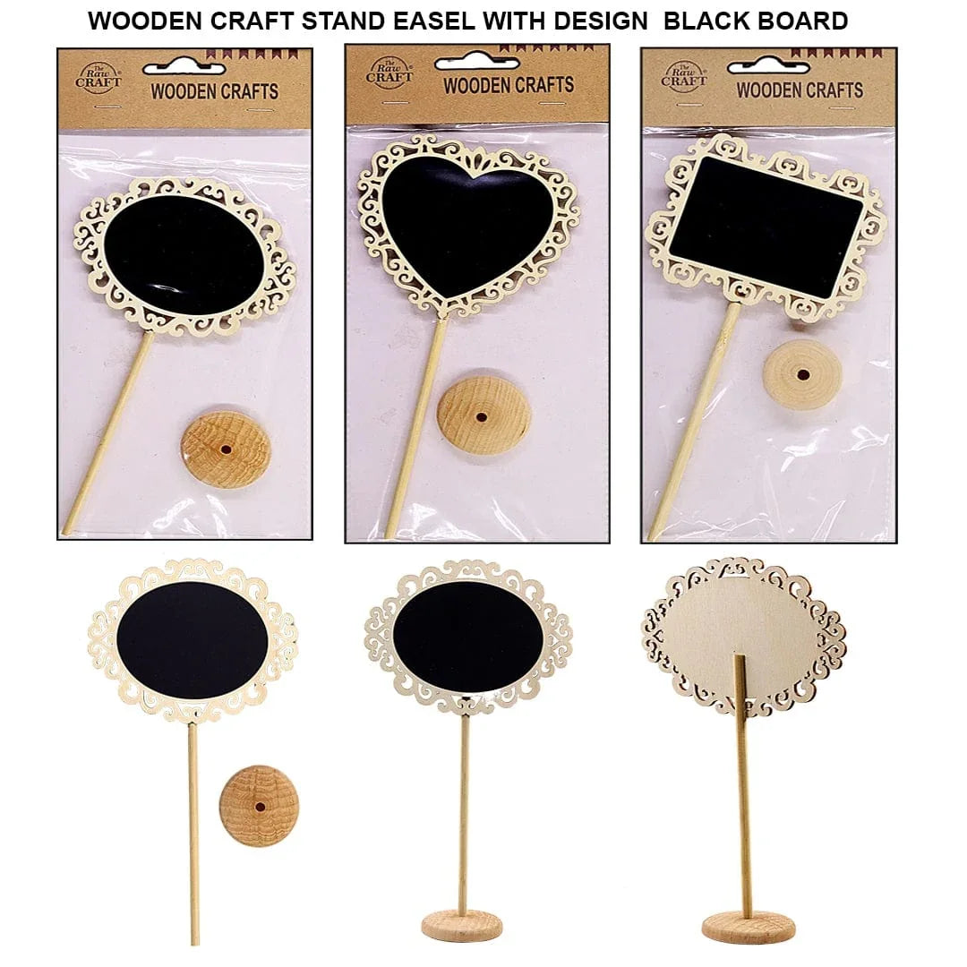 Ravrai Craft - Mumbai Branch Wooden stick Wooden stand with design black board