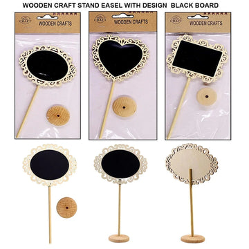 Ravrai Craft - Mumbai Branch Wooden stick Wooden stand with design black board