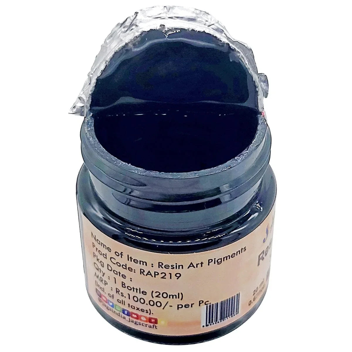 jags-mumbai Resin Pigment Resin Art Pigments 20ML Black RAP219