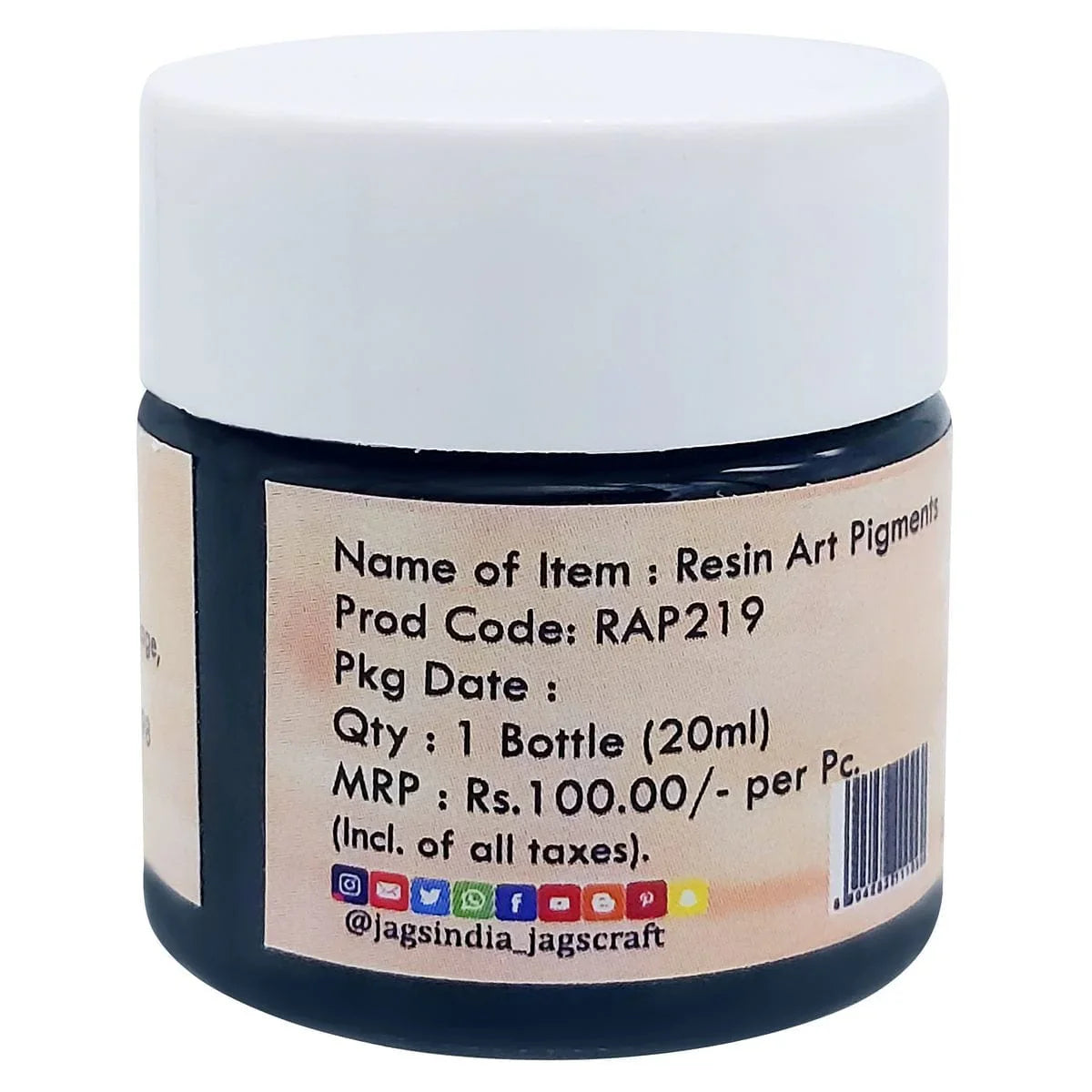 jags-mumbai Resin Pigment Resin Art Pigments 20ML Black RAP219