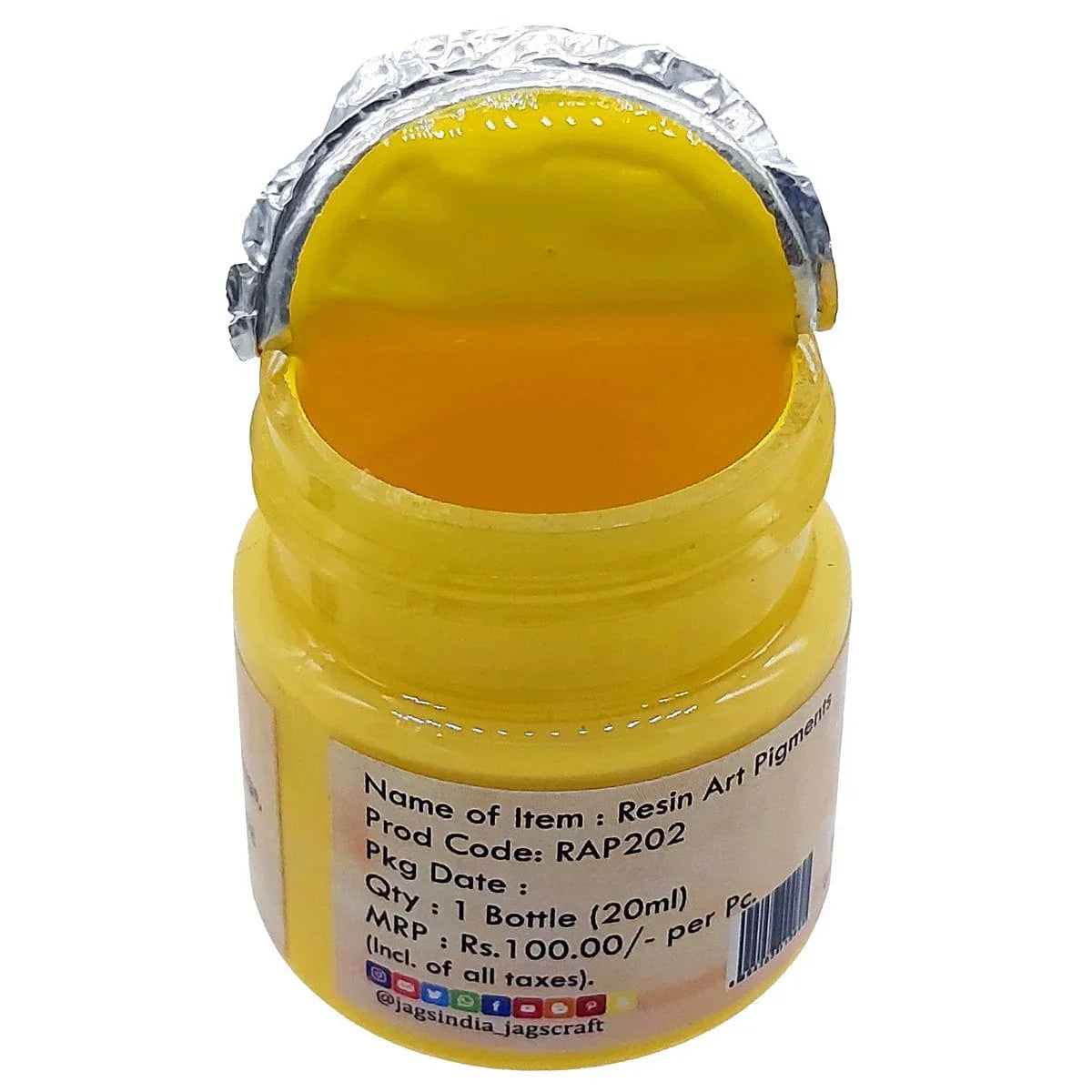 jags-mumbai Resin Pigment Resin Art Pigments 20ML Light Yellow RAP202