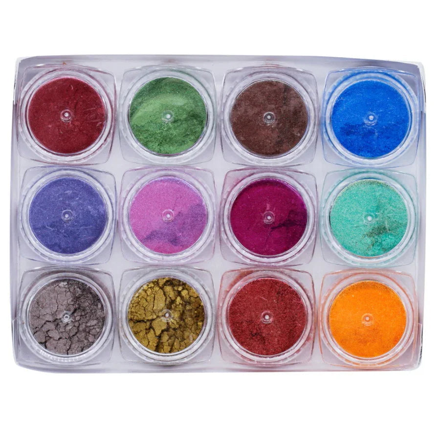 Jags Mica Powder Set Of 12 Colour (12Gms) JMMP12P-5