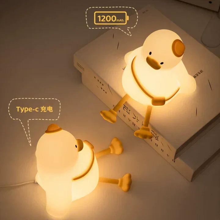 Cute Duck Silicone Lamp Rechargeable l Mobile holder l Pack of 1