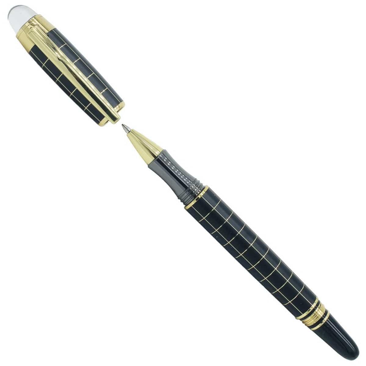 Roller Pen Black Golden Clip Cheks 079RPGCC
