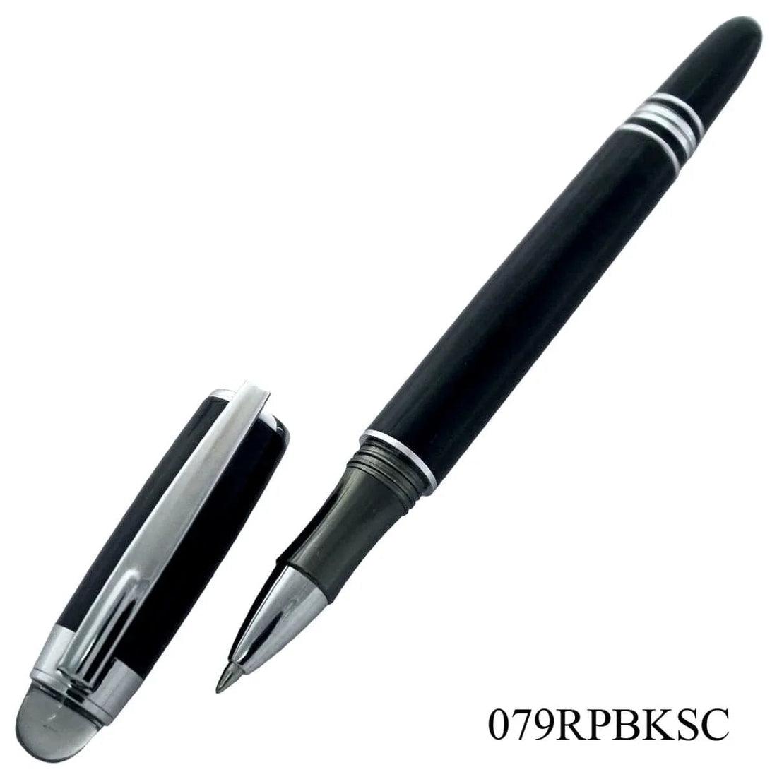 jags-mumbai Roller Pens Roller Pen Black Silver Clip - A Sleek and Stylish Writing Companion