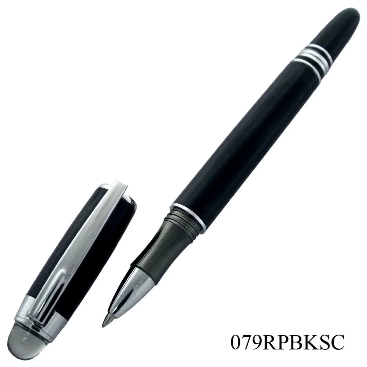 jags-mumbai Roller Pens Roller Pen Black Silver Clip - A Sleek and Stylish Writing Companion