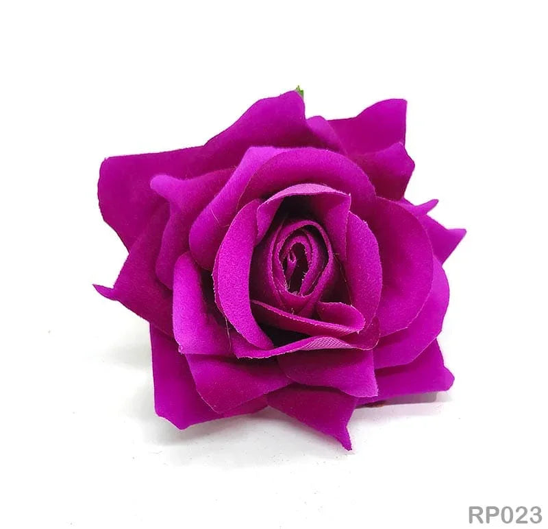 MG Traders Artificial Flower Rp023 Rose Cloth Flower 50Pc D Purple