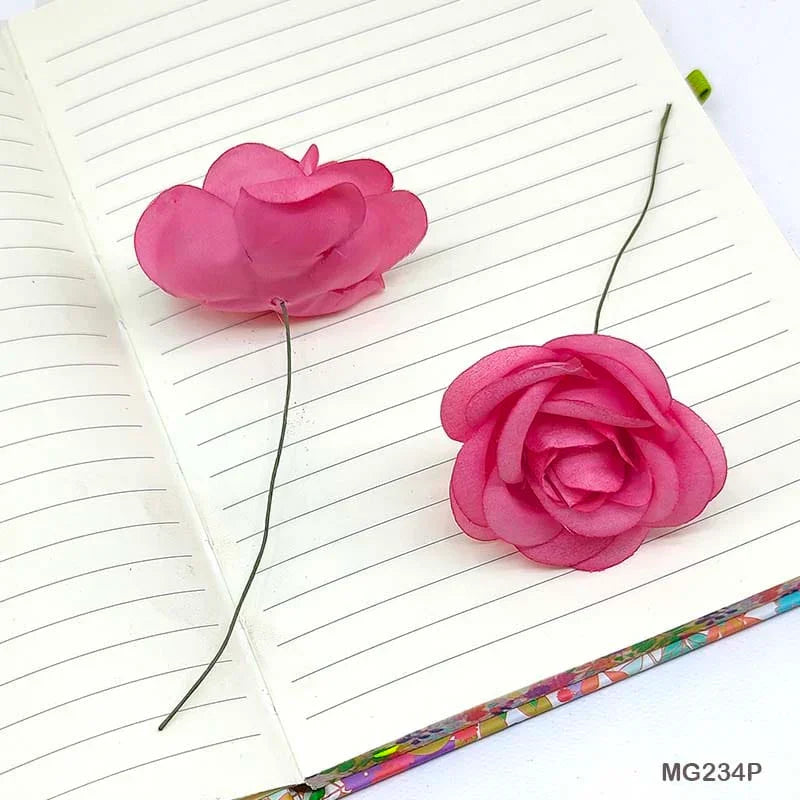 MG Traders Artificial Flower Mg23-4P Rose Flower Pink 30Pc