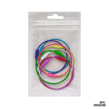 MG Traders 1 Jewellery Rkb55M Round Ss 8Pc Keychain Clasp Lock Small Pkt 50Mm