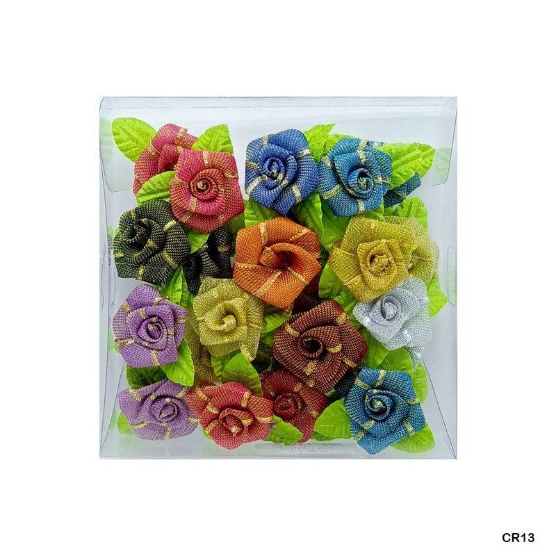 MG Traders Artificial Flowers Satin Cloth Flower 24Pc Opec Multi (Cr13)