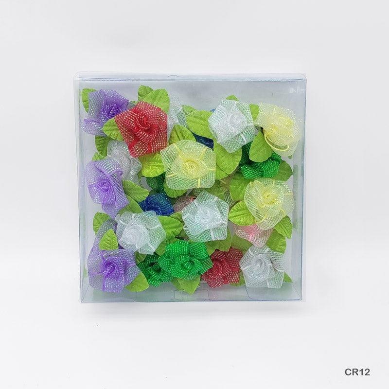 MG Traders Artificial Flowers Satin Cloth Flower 24Pc Tp Multi (Cr12)