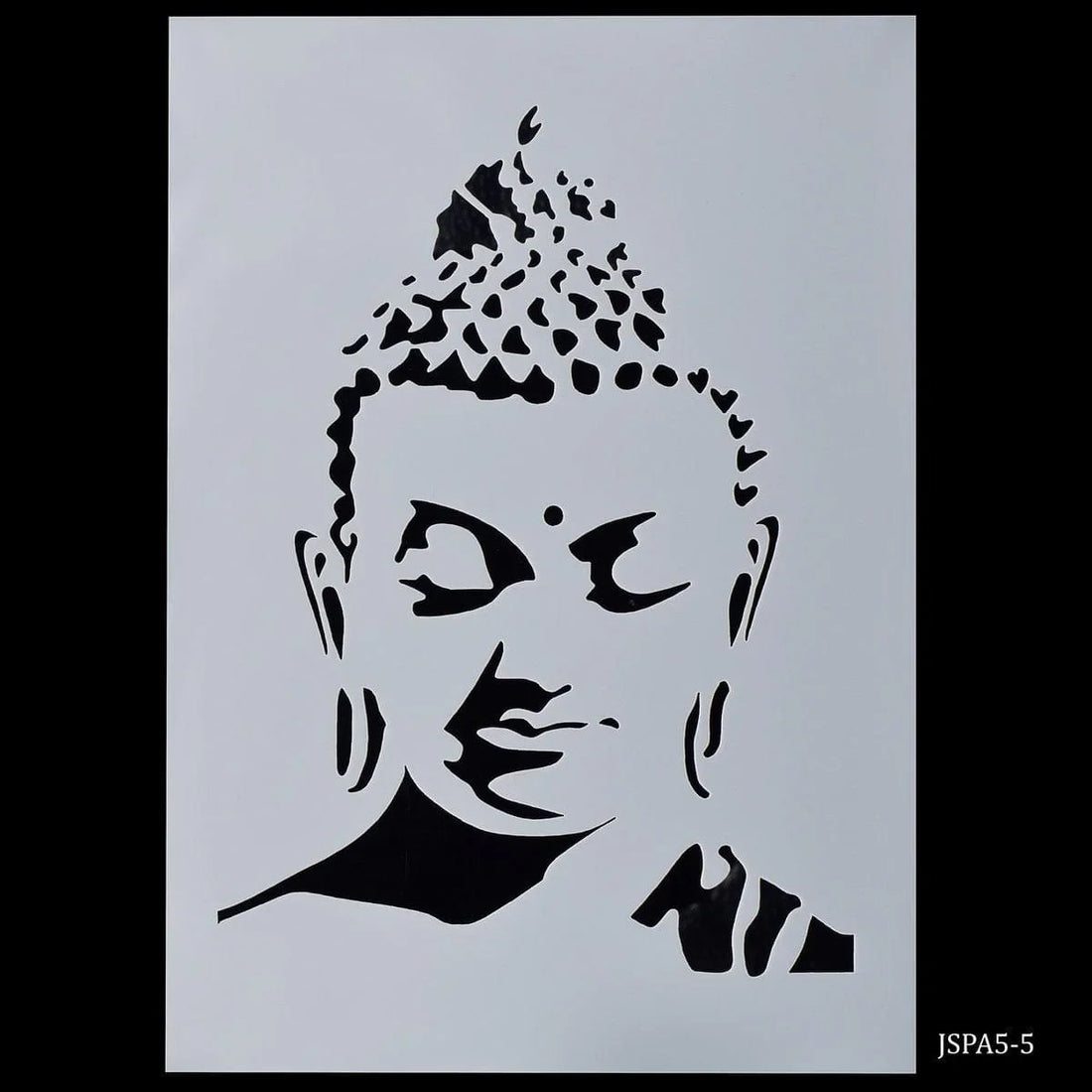 jags-mumbai Stencil Serene Gautam Buddha Stencil - Jags Stencil Plastic A5 (JSPA5-5)