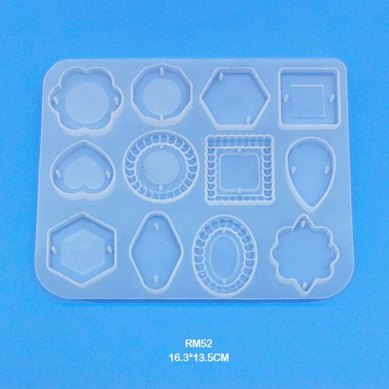 MG Traders Resin Art & Supplies Rm52 Silicone Mold Earing 16.3*13.5Cm