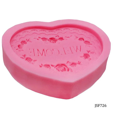 jags-mumbai Mould Silicone Mould Heart Rose Welcome JSF726