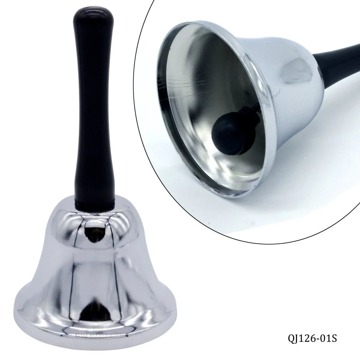 jags-mumbai Office Desk Stationery SilverTone: Medium Silver Office Call Bell - Professional Communication with Sleek Simplicity