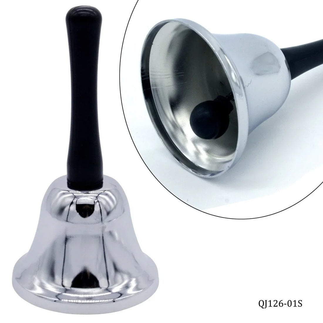 jags-mumbai Office Desk Stationery SilverTone: Medium Silver Office Call Bell - Professional Communication with Sleek Simplicity