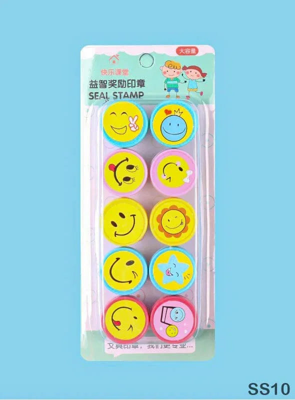 MG Traders Pack Stamp Smile Stamp 10Pc Cc (Ss10)  (Contain 1 Unit)