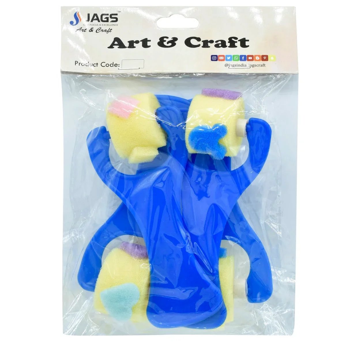 jags-mumbai Brush Sponge brush set 4pcs shapes