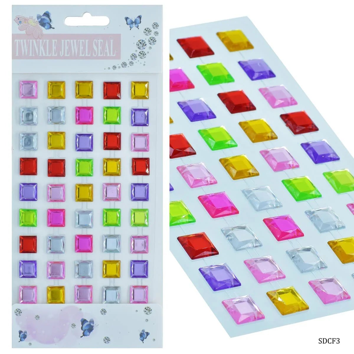 jags-mumbai Pearl & Diamond Stickers Square diamond sticker