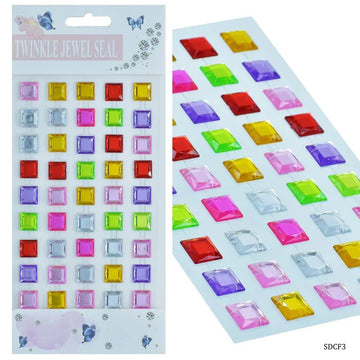 jags-mumbai Pearl & Diamond Stickers Square diamond sticker
