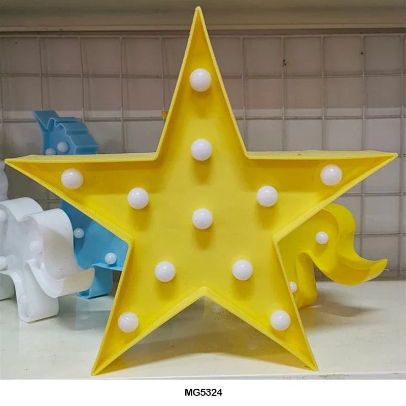 MG Traders Lamps & Lanterns Star Shape Led Box Yellow (Mg5324)