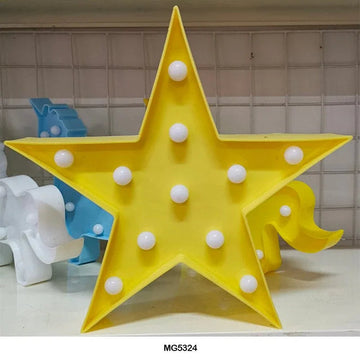 MG Traders Lamps & Lanterns Star Shape Led Box Yellow (Mg5324)